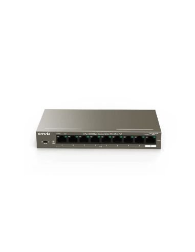 Switch PoE Tenda 8 Puertos 10/100 58W 802.3af/at, referencia TEF1109P-8-63W, vista frontal