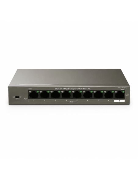 Switch PoE Tenda 8 Puertos 10/100 58W 802.3af/at, referencia TEF1109P-8-63W, producto en uso