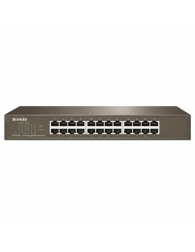 Switch Tenda TEG1024D 24 Puertos Gigabit Rack 19, referencia TEG1024D, detalle de conectores y puertos