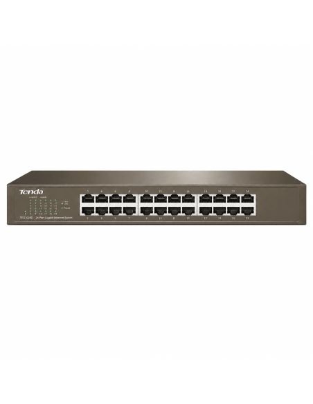 Switch Tenda TEG1024D 24 Puertos Gigabit Rack 19, referencia TEG1024D, detalle de conectores y puertos