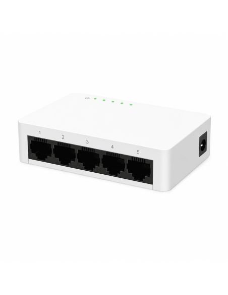 Switch Reyee RG-ES05G-L 5 Puertos Gigabit 10Gbps, referencia RG-ES05G-L, detalle de conectores y puertos