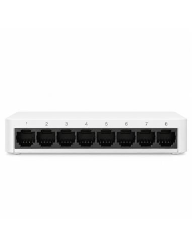 Switch Reyee RG-ES08G-L 8 Puertos Gigabit 16Gbps, referencia RG-ES08G-L, detalle de conectores y puertos