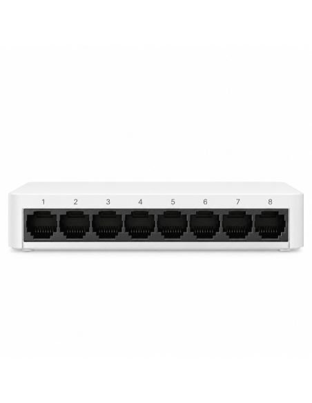 Switch Reyee RG-ES08G-L 8 Puertos Gigabit 16Gbps, referencia RG-ES08G-L, detalle de conectores y puertos