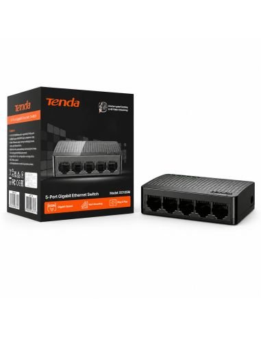 Switch Tenda SG105 5 Puertos Gigabit Plug and Play, referencia SG105, vista frontal