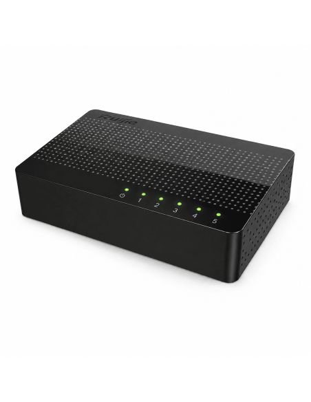 Switch Tenda SG105 5 Puertos Gigabit Plug and Play, referencia SG105, detalle de conectores y puertos