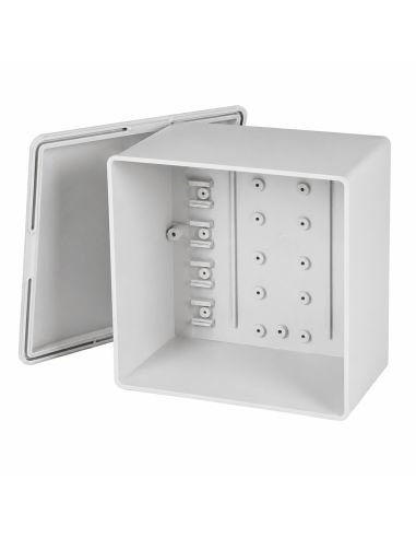 Caja de Paso 20x20 cm para Empalmes y Red, referencia CAJA20X20, vista en ángulo