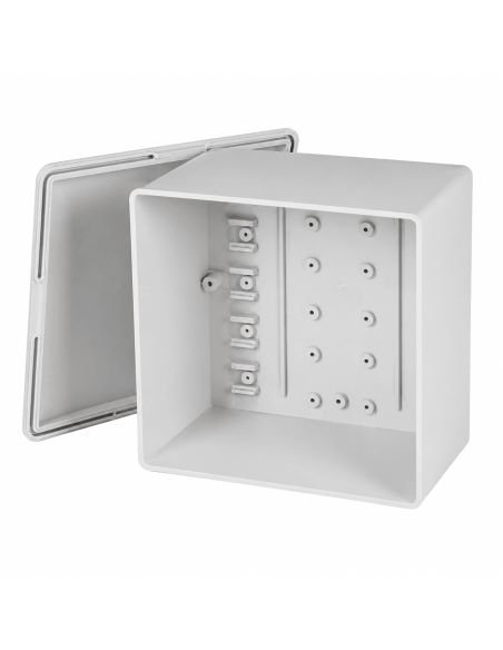 Caja de Paso 20x20 cm para Empalmes y Red, referencia CAJA20X20, vista en ángulo