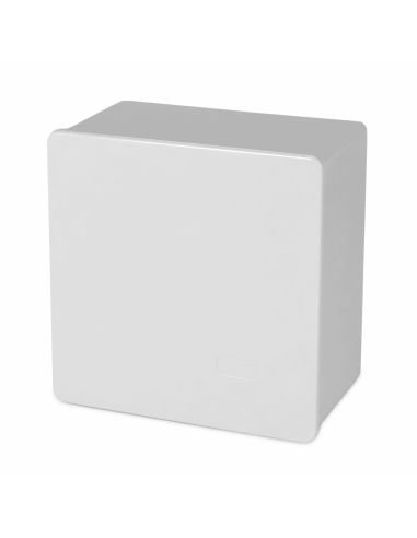 Caja de Paso 20x20 cm para Empalmes y Red, referencia CAJA20X20, detalle de conectores y puertos