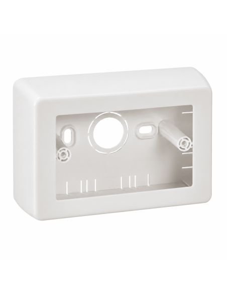 Caja Plástica Mecanismos Tapa Abatible, referencia CAJAMECA, vista frontal