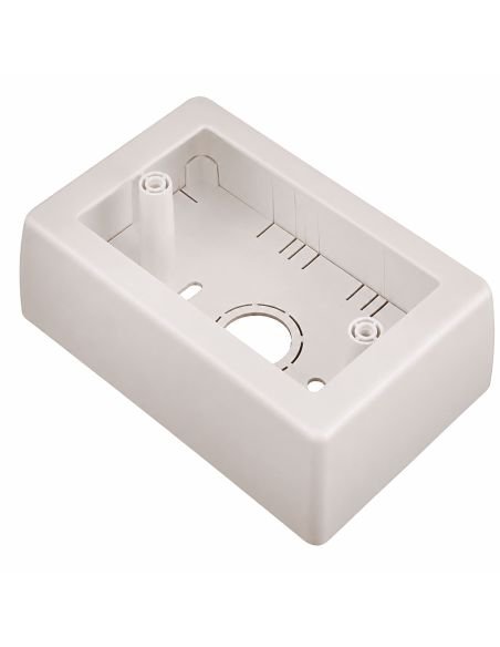 Caja Plástica Mecanismos Tapa Abatible, referencia CAJAMECA, vista en ángulo