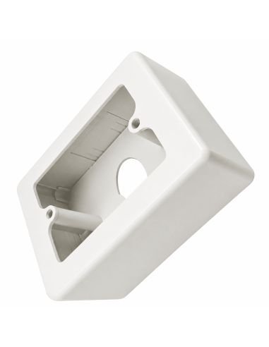 Caja Plástica Mecanismos Tapa Abatible, referencia CAJAMECA, detalle de conectores y puertos