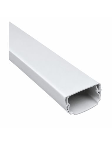 Canaleta Adhesiva 20x12 mm x 2 Metros CCTV, referencia CANALETA20X12, detalle de conectores y puertos