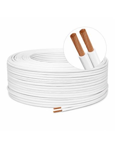 Cable Dúplex Paralelo 2x14 CCA Rollo 100 Metros, referencia DUPLEX2X14, detalle de conectores y puertos
