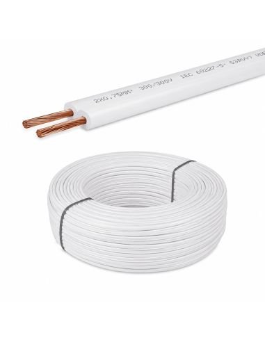 Cable Dúplex 2x16 CCA Rollo 100 Metros CCTV, referencia DUPLEX2X16, vista frontal