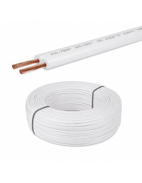 Cable Dúplex 2x16 CCA Rollo 100 Metros CCTV, referencia DUPLEX2X16, vista frontal