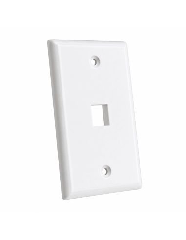Faceplate Modular 1 Puerto RJ45 para Pared, referencia FACEPLATE1, vista frontal