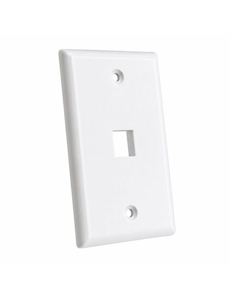 Faceplate Modular 1 Puerto RJ45 para Pared, referencia FACEPLATE1, vista frontal