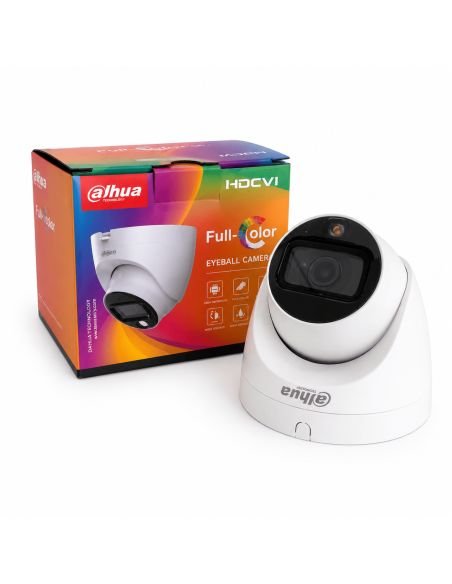 Cámara Dahua 2MP Torreta Full Color Luz Blanca | Colombia, referencia DH-HAC-T1A29N-0280B, producto en uso