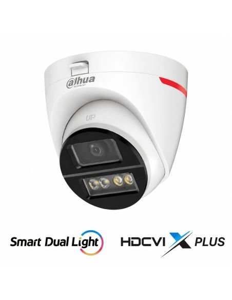 Cámara Dahua 2MP Domo Torreta WizColor Dual Light, ref DH-HAC-HDW1249XN-IL-A-PRO-0280B-DIP, detalle de conectores y puertos