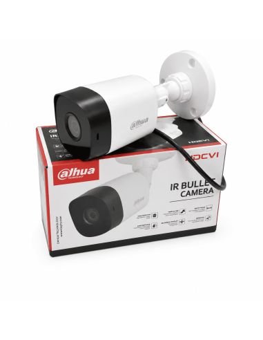 Cámara Dahua 5MP Bala Plástica Audio IR 20m | Colombia, referencia DH-HAC-B1A51N-A-0280B-S2, detalle de conectores y puertos
