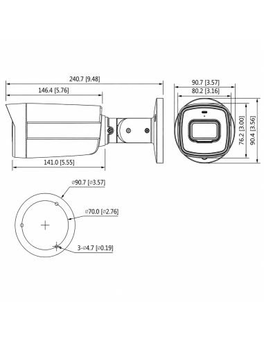 Cámara Dahua 4 en 1 5MP Bala Semimetalica IR 80m | Colombia, referencia DH-HAC-HFW1500THN-I8-0360B-S2, producto en uso