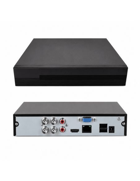 Grabador XVR Dahua 5MP 4 Canales 5M-N Audio, referencia DH-XVR1B04H-I-T, vista frontal