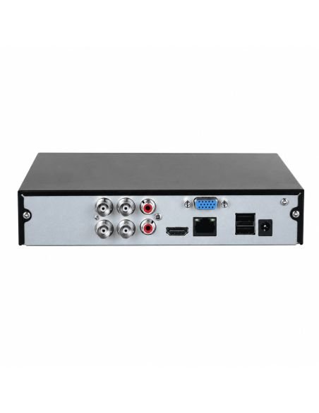 Grabador XVR Dahua 5MP 4 Canales 5M-N Audio, referencia DH-XVR1B04H-I-T, vista en ángulo