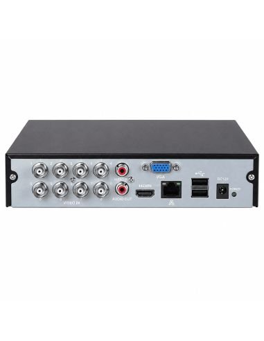 Grabador XVR Dahua 5MP 8 Canales V2 5M-N, referencia DH-XVR1B08H-I-T, vista en ángulo