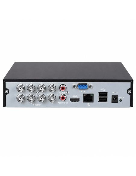 Grabador XVR Dahua 5MP 8 Canales V2 5M-N, referencia DH-XVR1B08H-I-T, vista en ángulo