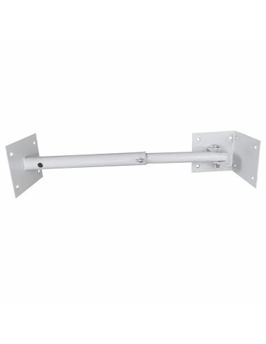 Brazo Metalico Expansible 1M Acero Blanco o Negro, referencia BRAEXPAN01, detalle de conectores y puertos