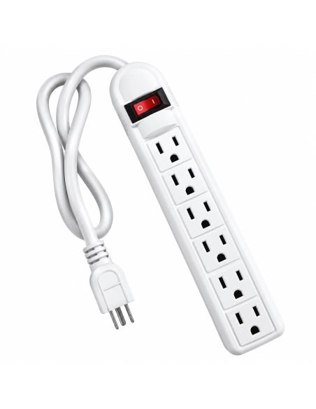 Multitoma Generica 6 Salidas Electricas Tipo NEMA, referencia M6SGEN, vista en ángulo