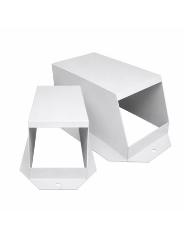 Protector Antivandalico PVC para Cámara Bala o Domo, referencia PROTEC01, detalle de conectores y puertos