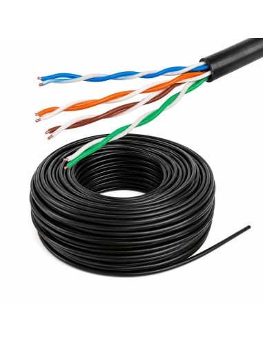 Cable UTP Cat 5E Exterior Aleación Carrete 100 Metros, referencia 5E-EX-100m, vista frontal
