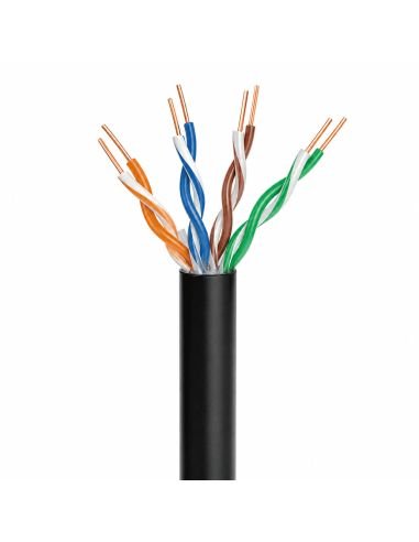 Cable UTP Cat 5E Exterior Aleación Carrete 100 Metros, referencia 5E-EX-100m, vista en ángulo