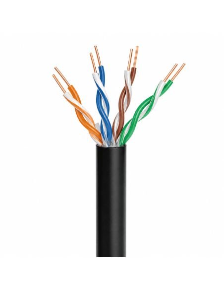 Cable UTP Cat 5E Exterior Aleación Carrete 100 Metros, referencia 5E-EX-100m, vista en ángulo