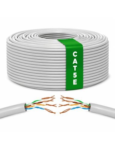 Cable UTP Cat 5E Interior Aleación Carrete 100 Metros, referencia 5E-IN-100m, vista frontal