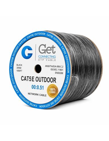 Cable UTP GET Cat 5E Exterior Cobre 23 AWG 305 m, referencia GET5E-EX-COBRE, vista frontal