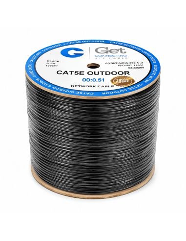 Cable UTP GET Cat 5E Exterior Cobre 23 AWG 305 m, referencia GET5E-EX-COBRE, vista en ángulo