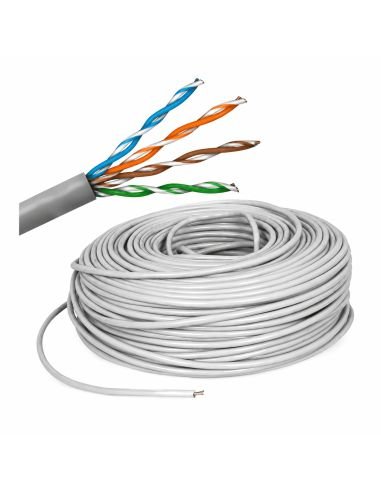 Cable UTP GET Cat 5E Interior CCA Carrete 305 Metros, referencia GET5E-IN-305m, detalle de conectores y puertos
