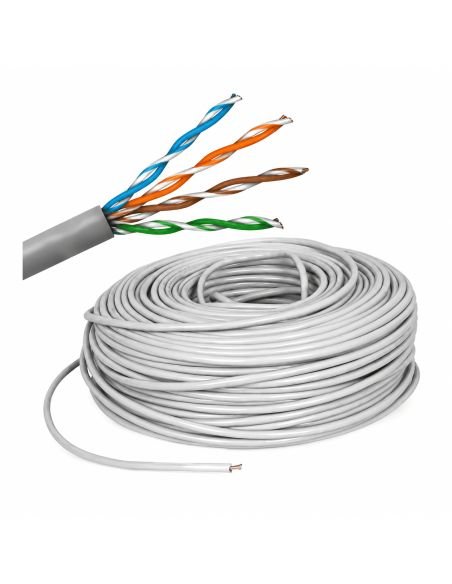 Cable UTP GET Cat 5E Interior CCA Carrete 305 Metros, referencia GET5E-IN-305m, detalle de conectores y puertos