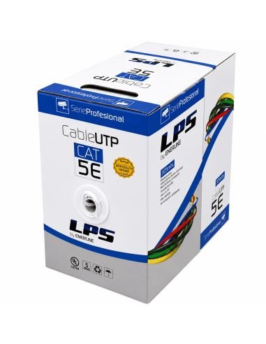 Cable UTP Cat 5E Interior 100% Cobre Rollo 100 Metros, referencia LPSUTPCAT5E100BC, vista en ángulo