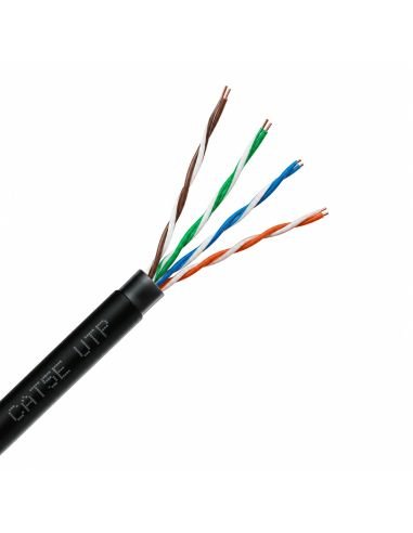 Cable UTP Cat 5E Exterior 100% Cobre Doble Chaqueta, referencia LPSUTPCAT5E100EXTBC, vista en ángulo
