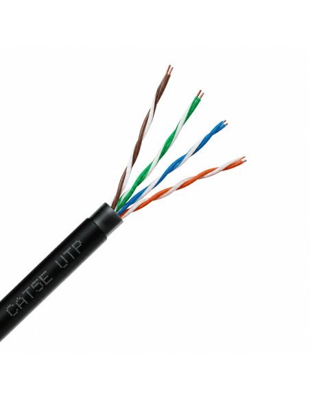 Cable UTP Cat 5E Exterior 100% Cobre Doble Chaqueta, referencia LPSUTPCAT5E100EXTBC, vista en ángulo