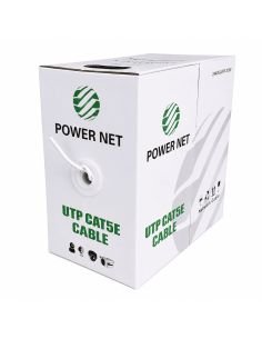 Cable UTP Cat 5 CCA Interior CCTV Carrete 305 Metros, referencia POWERUTPCAT5E, vista frontal