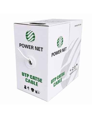 Cable UTP Cat 5 CCA Interior CCTV Carrete 305 Metros, referencia POWERUTPCAT5E, vista frontal