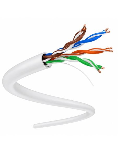 Cable UTP Cat 5 CCA Interior CCTV Carrete 305 Metros, referencia POWERUTPCAT5E, vista en ángulo