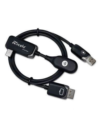 Extender HDMI Inalámbrico Full HD 50 Metros Premium, referencia NC-WX07, detalle de conectores y puertos
