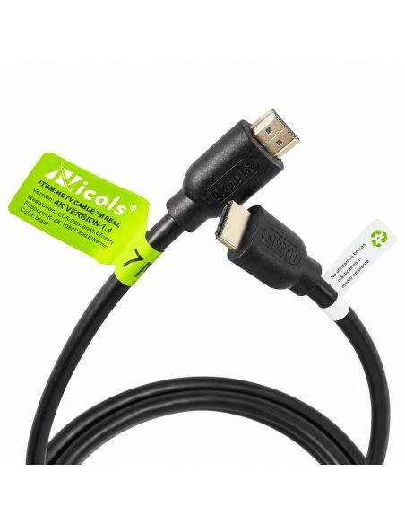 Cable HDMI 4K Encauchetado de 7 m con 2 Filtros, referencia 300164, vista frontal