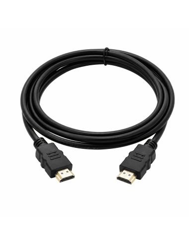 Cable HDMI Encauchetado de 3 m para TV DVR y NVR, referencia 300182, detalle de conectores y puertos