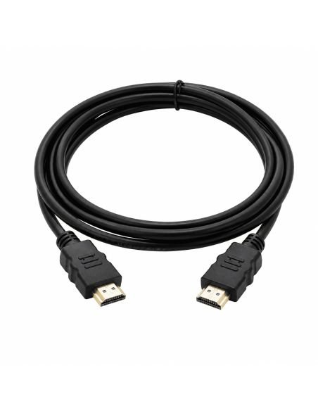 Cable HDMI Encauchetado de 3 m para TV DVR y NVR, referencia 300182, detalle de conectores y puertos